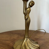 Art Deco lamp in bronze and brass