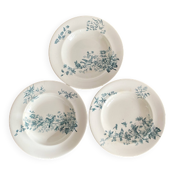 Longwy ironstone soup plates, "Mignon" model