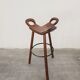 Brutalist bar stool "Marbella" in solid oak