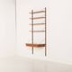 Danish vintage teak home office shelving unit, 1960s