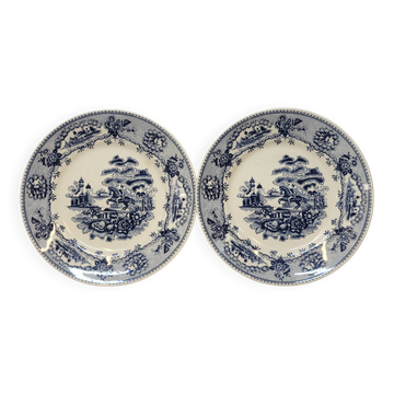 2 Anciennes Assiettes Plates / Plats De Service Estatua Gilman Sacavem