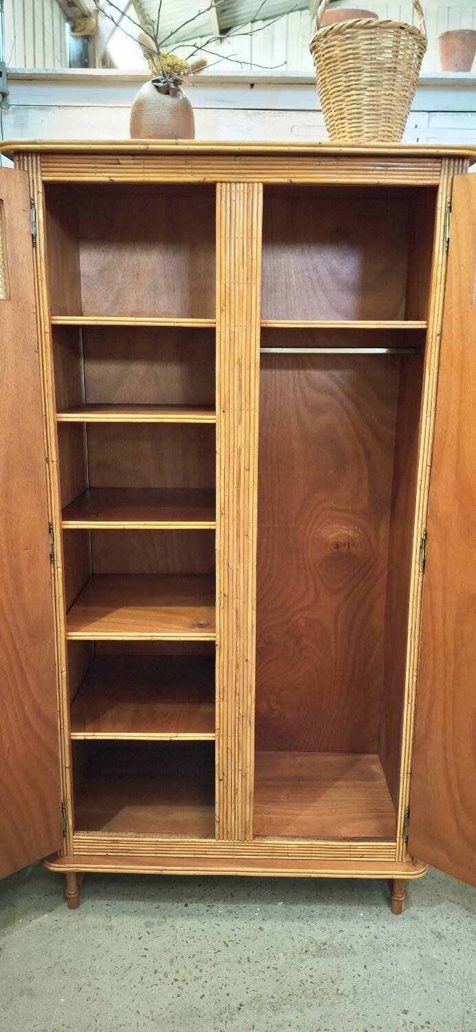 Rattan wardrobe