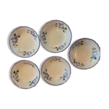 Assiettes creuses Salins France fleurs
