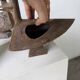 Series of three brutalist Folk Art candle holders