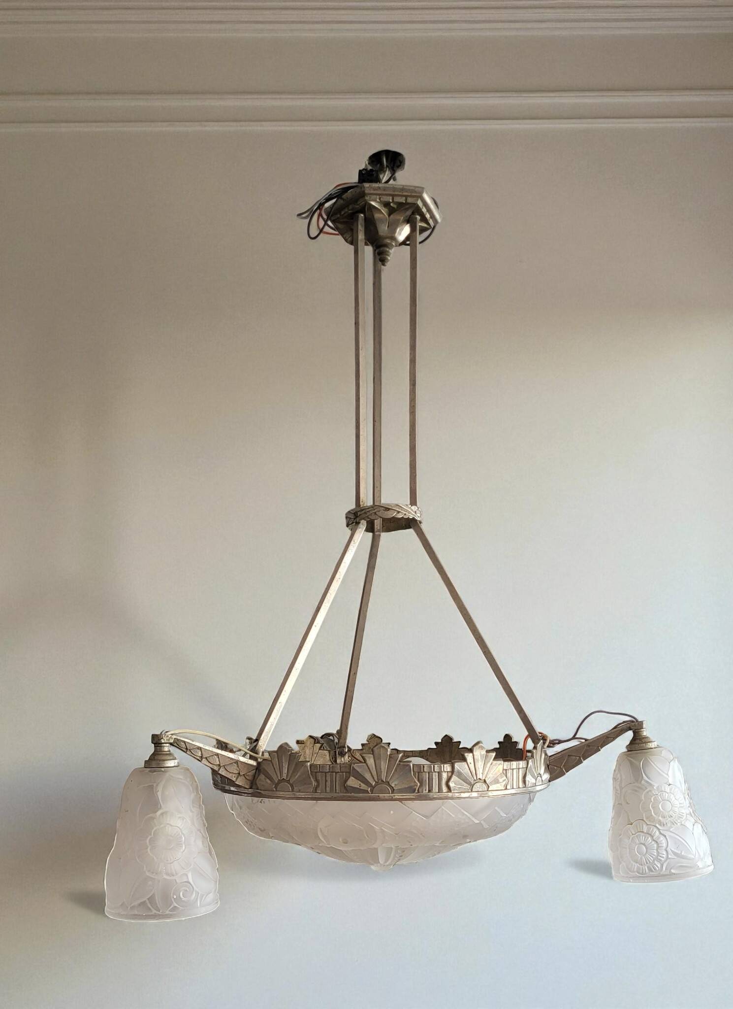 Lustre Art Déco Muller Frères Lunéville 1930