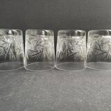 3170 – 4 verres à whisky – cristal taillé