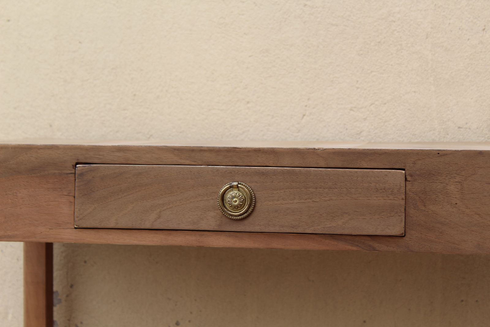 Table in beech wood slab Italy 50s