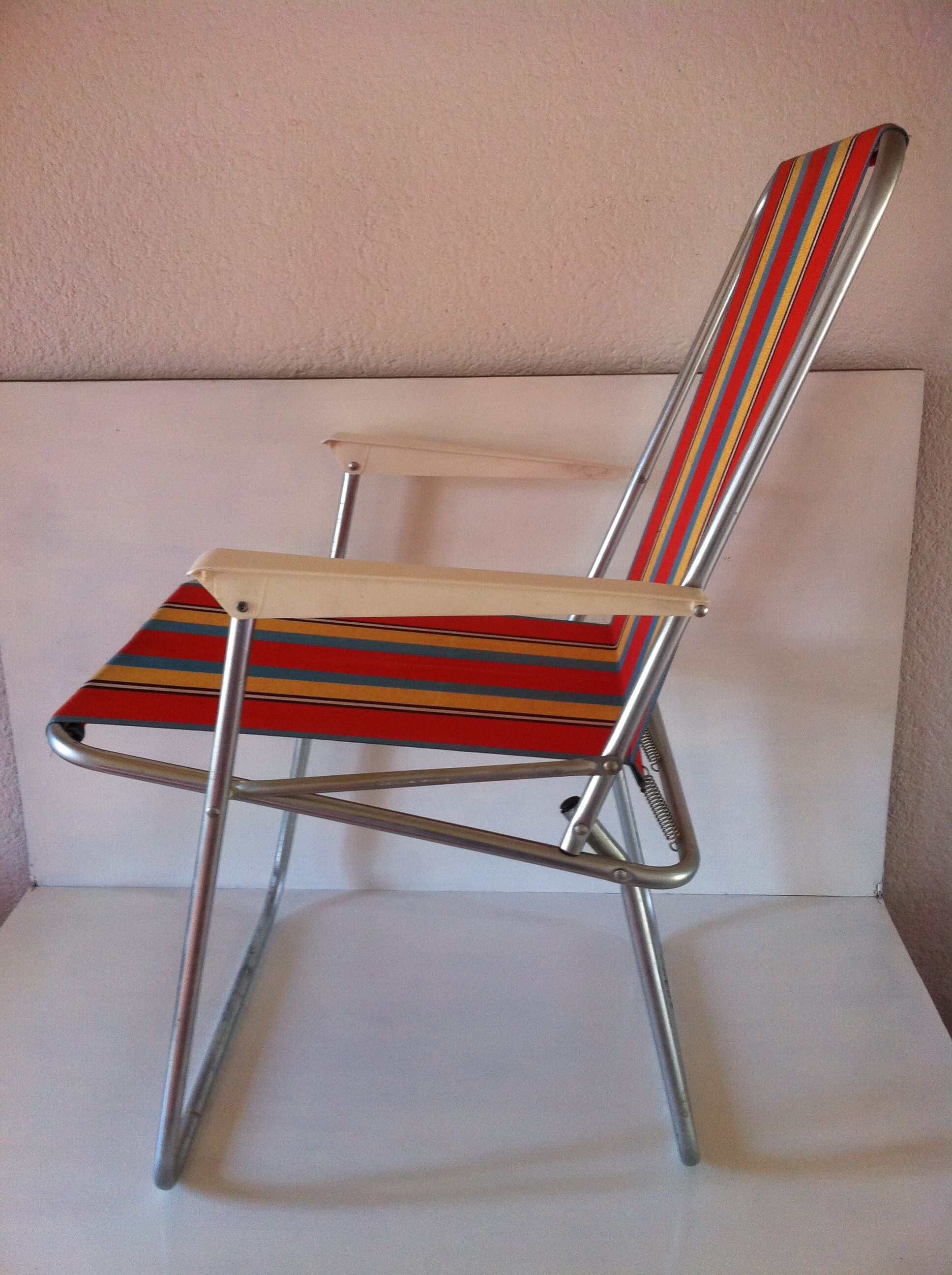 Vintage folding camping armchair