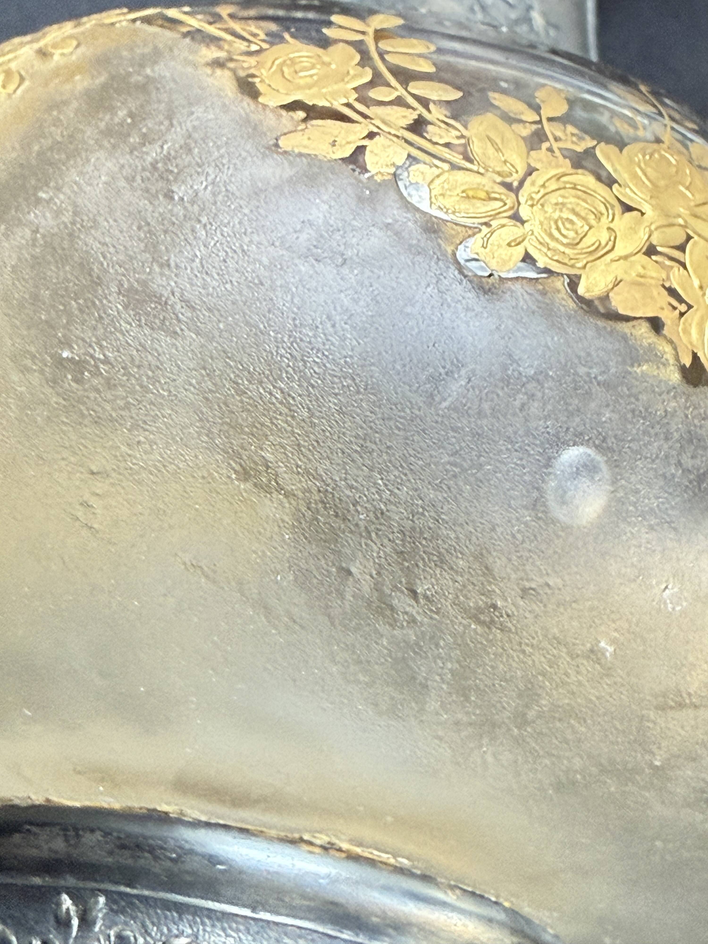 Glass or gold crystal ewer – Gallia Métal Alfénide for Christofle