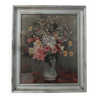 Oil on canvas - floral still life