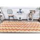 Vintage Chevron Yellow Turkish Hand-Knotted Tribal Runner 111x281