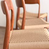 Chaises danoises en teck Mid-Century par Niels O. Møller # 77, set de 8