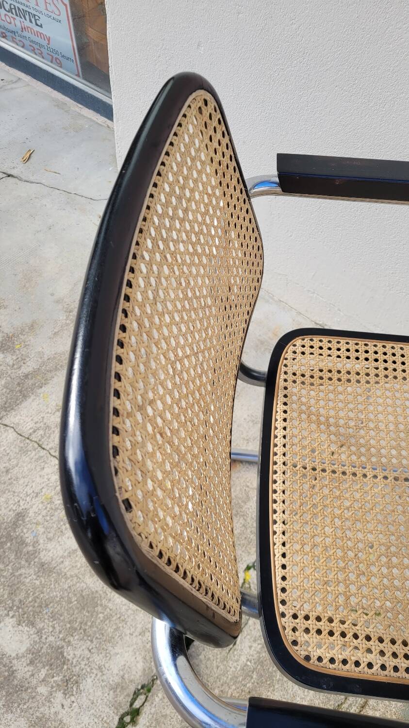 Marcel Breuer armchair model b64 cesca signed Made in Italy