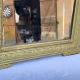 Mirror 19th wood and gilded stuk