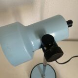 Lampe vintage 1960 bureau Veneta Lumi bleu ciel - 30 cm