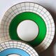 Set of 6 colorful dessert plates 1950s