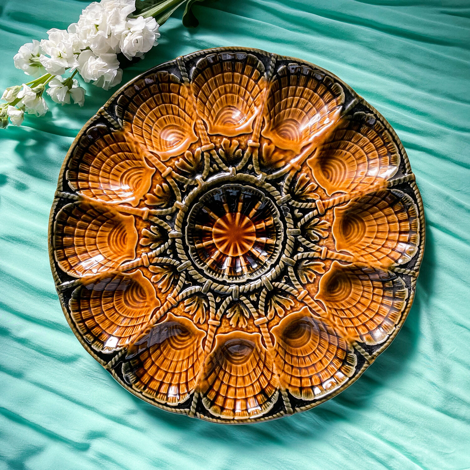 Oyster dish Sarreguemines