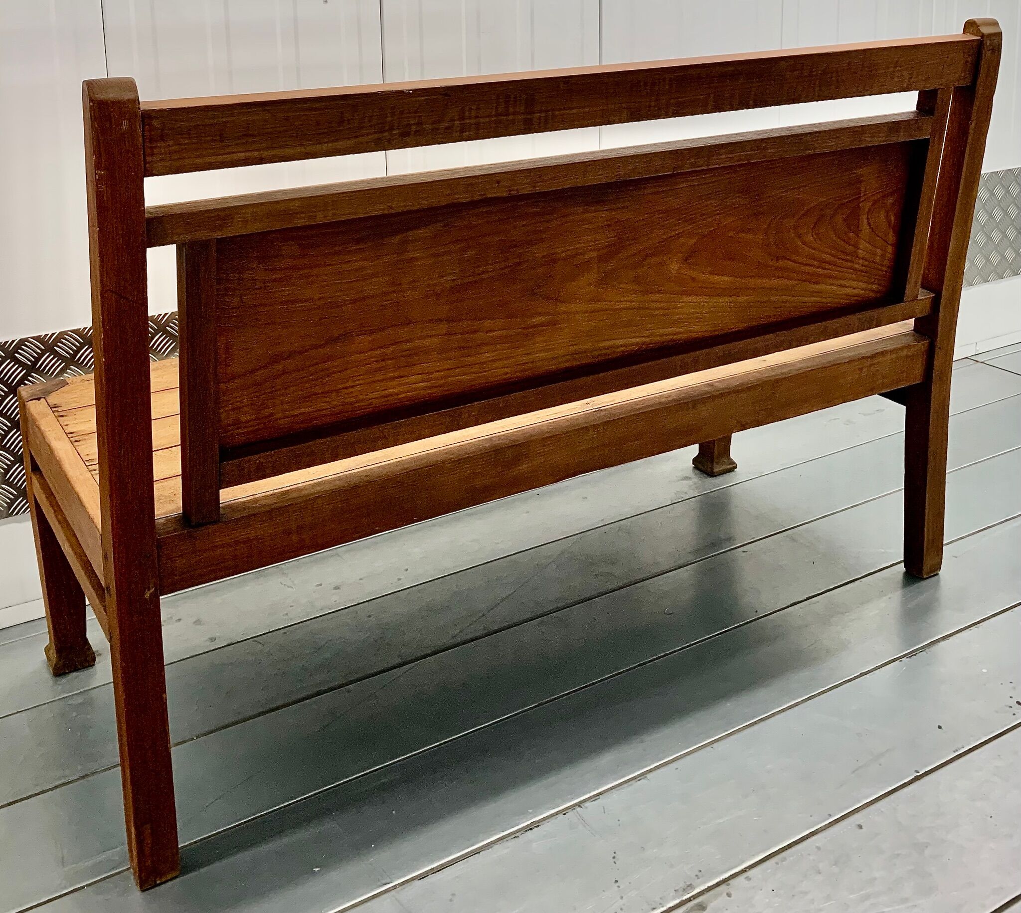 Vintage wooden bench seat