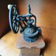 Coffee mill in wood and metal style antique countertop