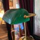 Notary desk lamp, banker, tilting green opaline library