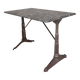 Table bistrot avec plateau en marbre et structure en fonte, années 1930