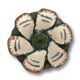 Old Terre de Fer oyster plate – Longchamp 1920, earthenware