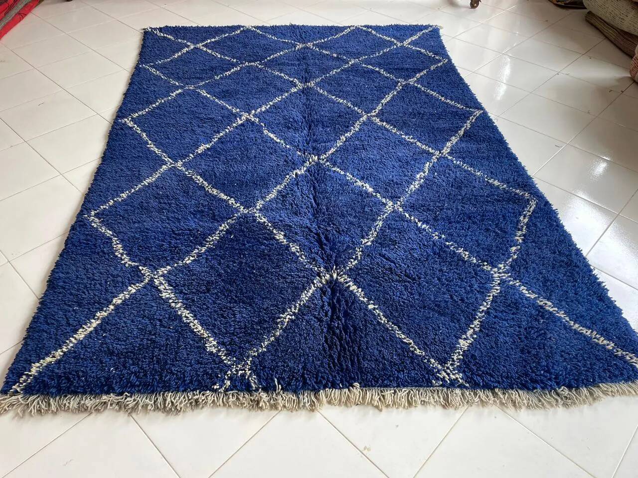Moroccan rug in pure wool 3 x 2 m