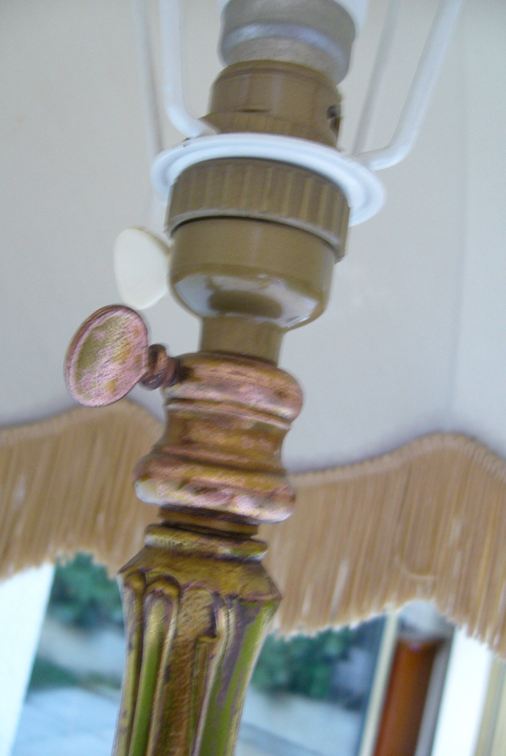 Bronze tripod floor lamp