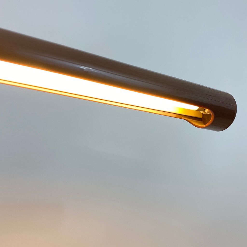 Tube brown lamppost by Anders Pehrson for Ateljé Lyktan 1970s