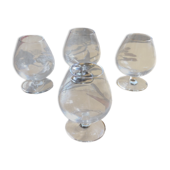 Lot de  4 verres  en  Cristal  de Lorraine  neuf