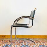 Italian leather and chrome chair