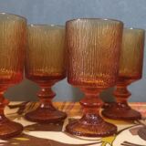 6 vintage codec stemware