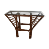 Vintage rattan console