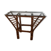 Console en rotin vintage