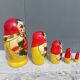 Decorative Russian Matryoshka dolls made of hand-painted wood.