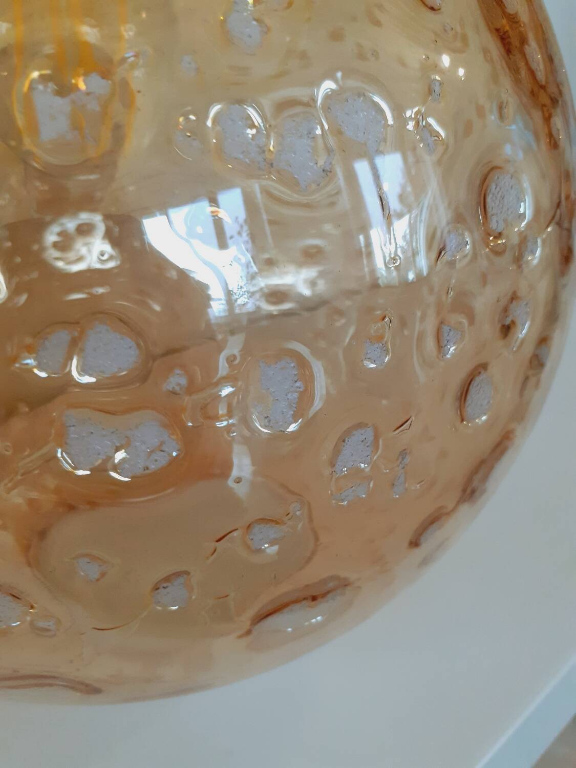 XL Amber Globe Suspension