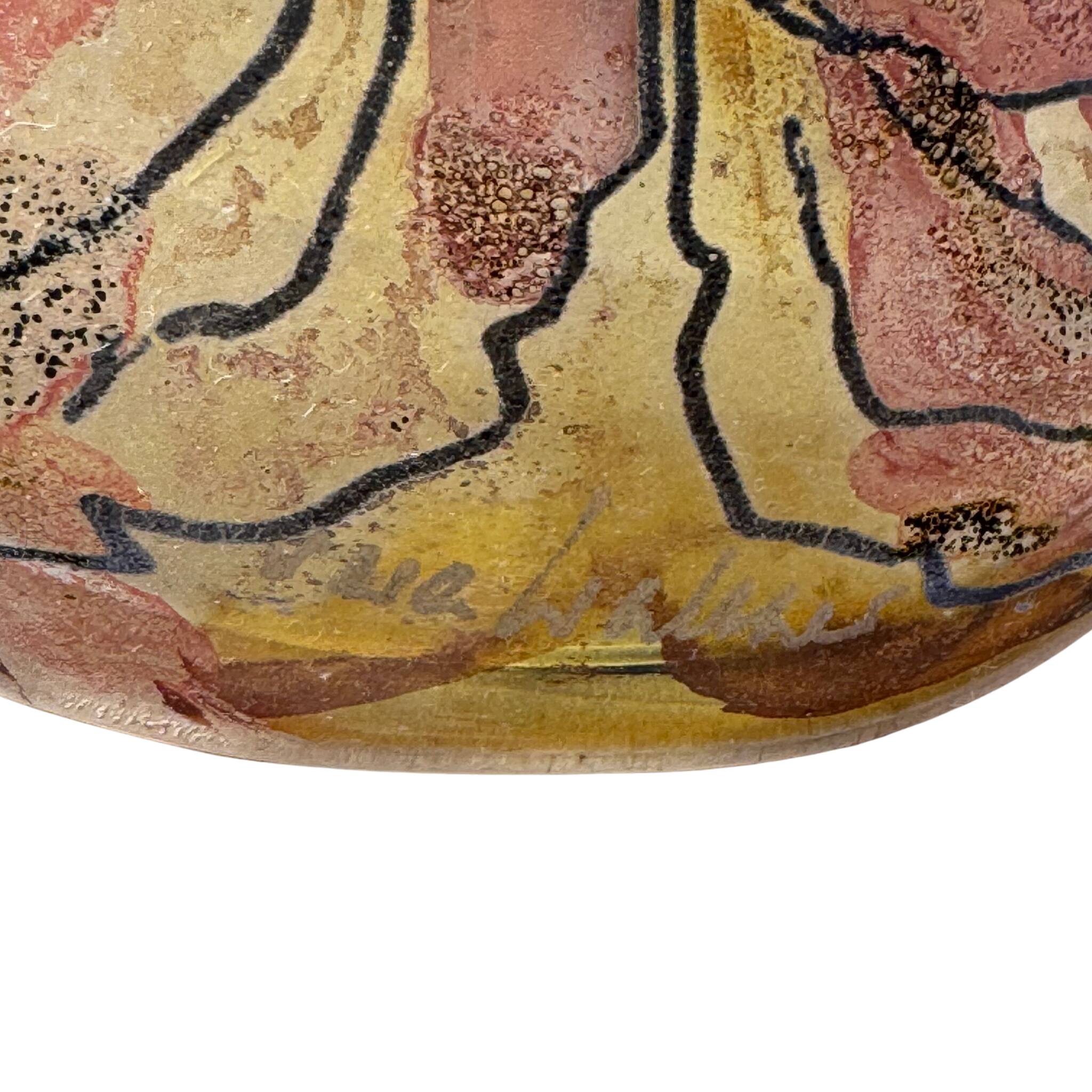 Glass vase signed Vera Walther – German art glassworks, 19th century