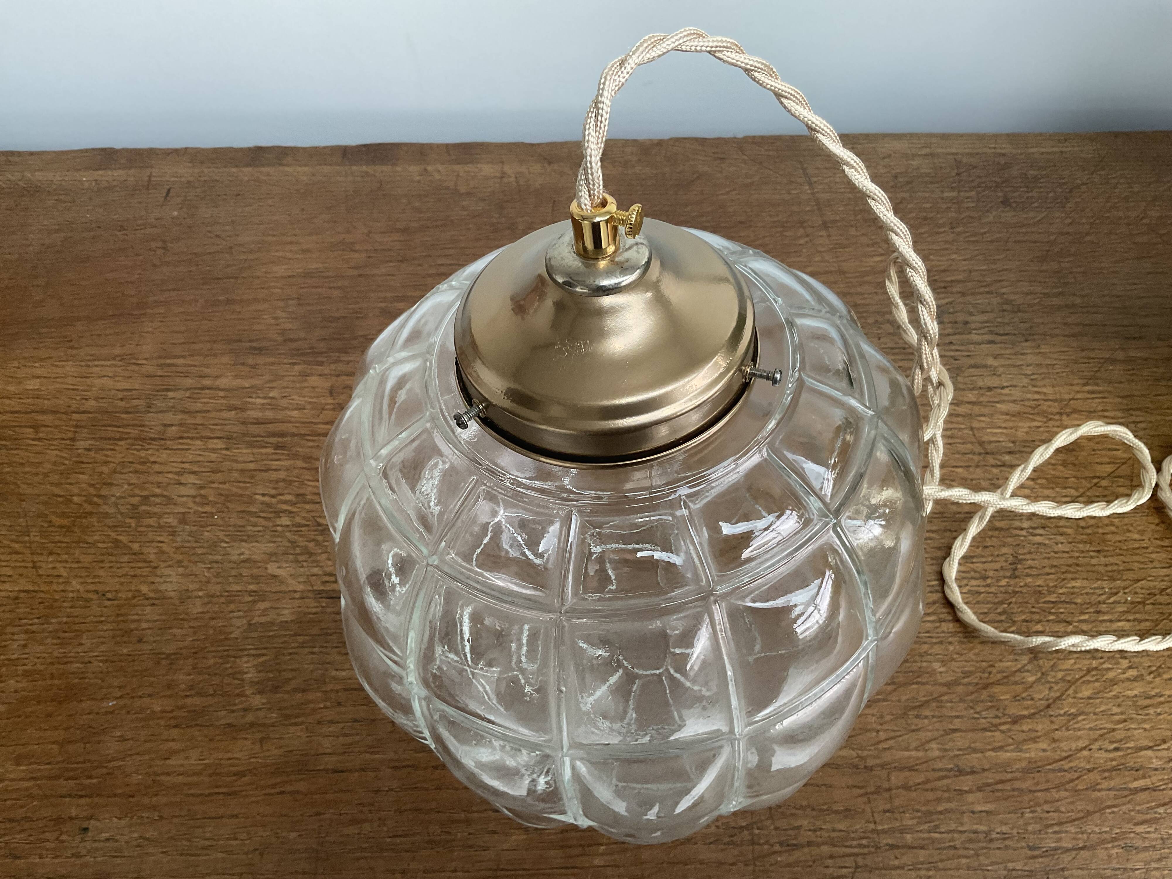 Art Deco glass pendant light