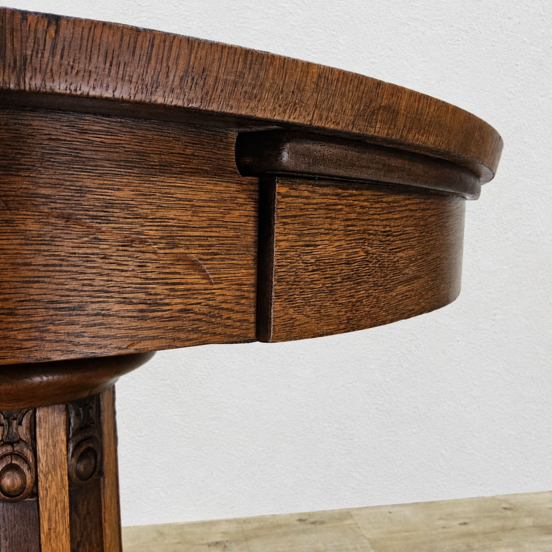 Antique oak Art Deco games table / card table