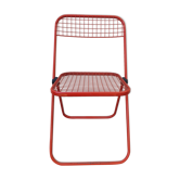 Red mesh folding chair Taulin 80s