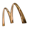 Enseigne McDonald’s bronze doré 1970
