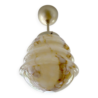 Art Deco Marble Glass Pendant Light