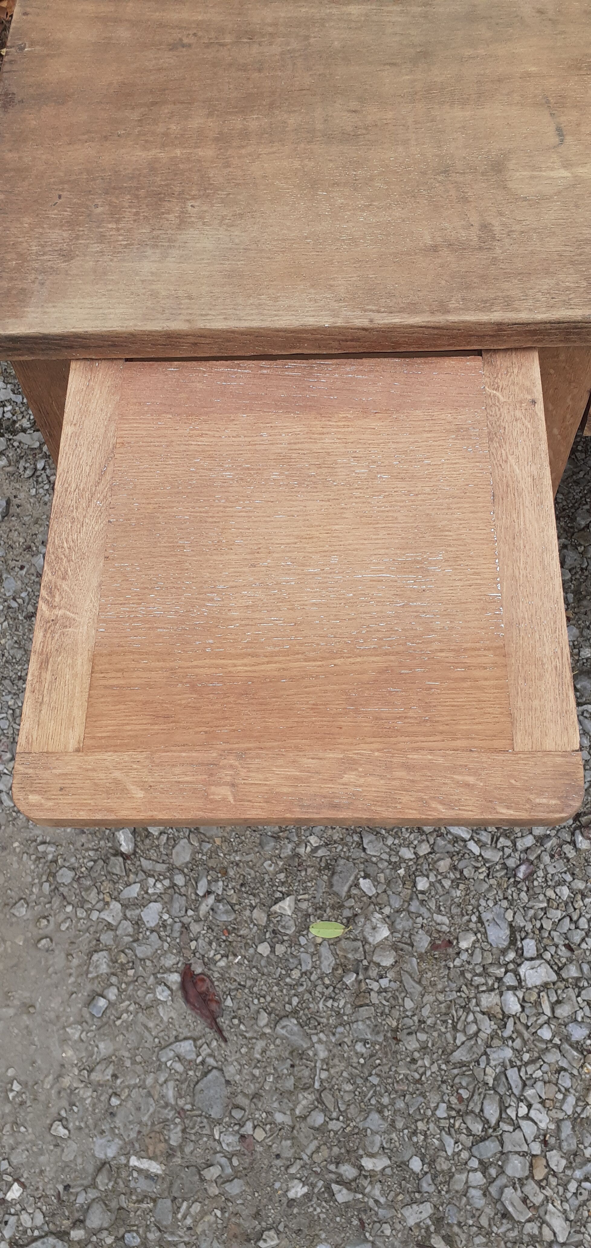 Administrative office 6 drawers 2 shelves old raw wood