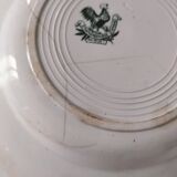 Antique plate from the Saint-Amandinoise pottery factory, Muguet pattern, circa 1900