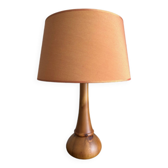 brutalist lamp in turned wood