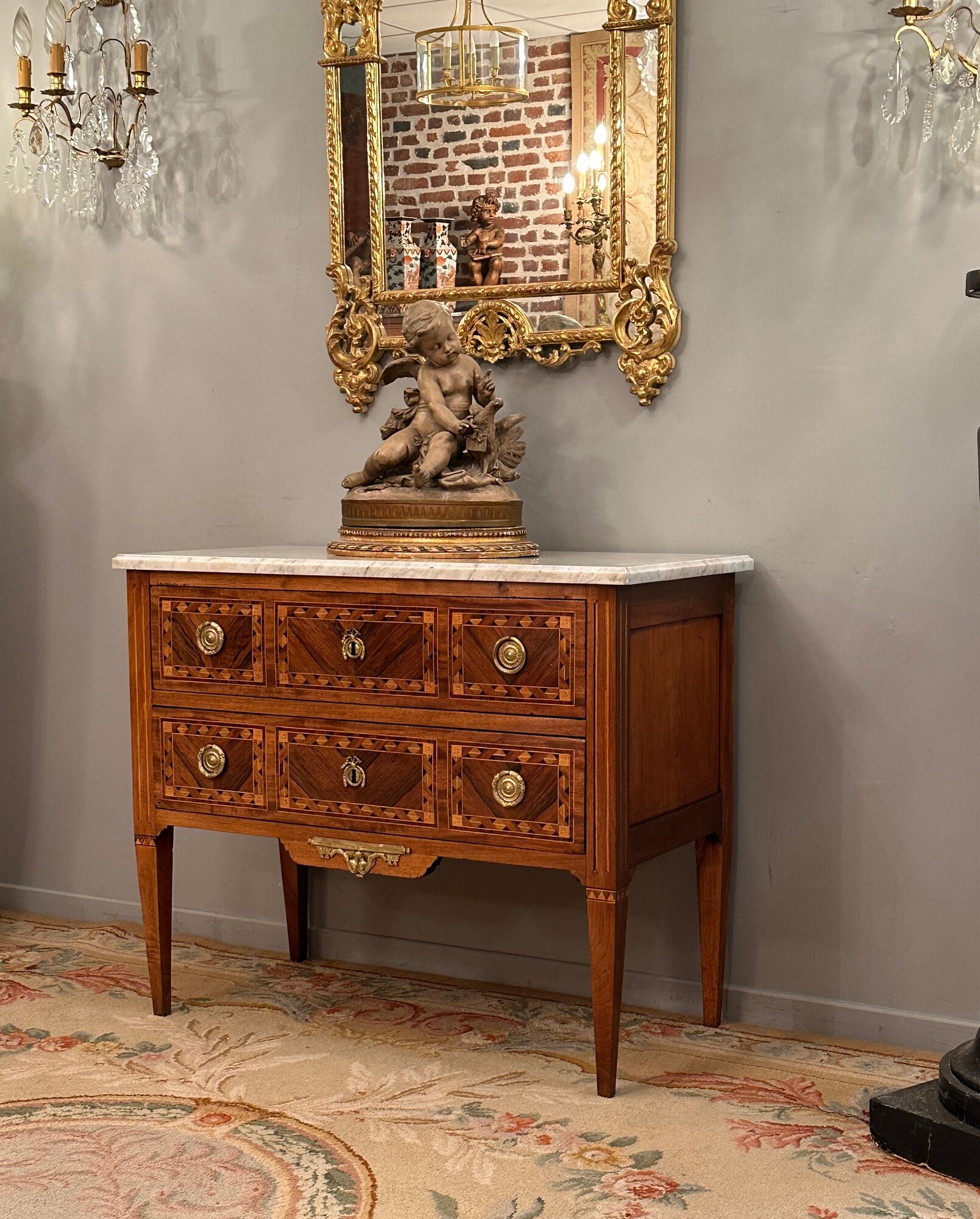 Chest of drawers in marquetry Late eighteenth century