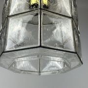 Suspension des années 60 70 Glashütte Limburg Allemagne verre et laiton Space Age