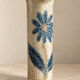 Large vintage ceramic vase – blue floral decoration