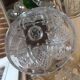 Beurrier ancien en verre taillé