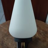 Brass and opaline wall lamp 1950